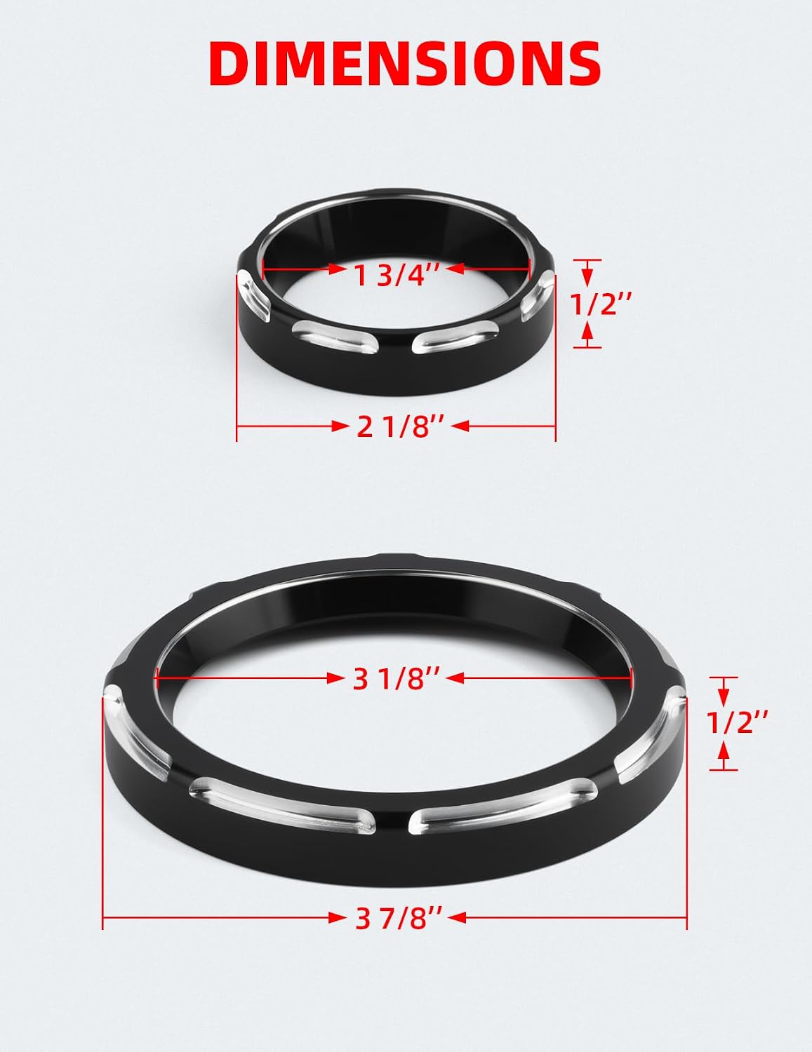 Amazicha 2” Burst Gauge Bezels Covers 4” Speedometer Tachometer Covers Bezels Trim Loop Kit Compatible for 1996-2013 Harley Davidson Touring Electra Glide Street Glide Road Glide Trike (6PCS)