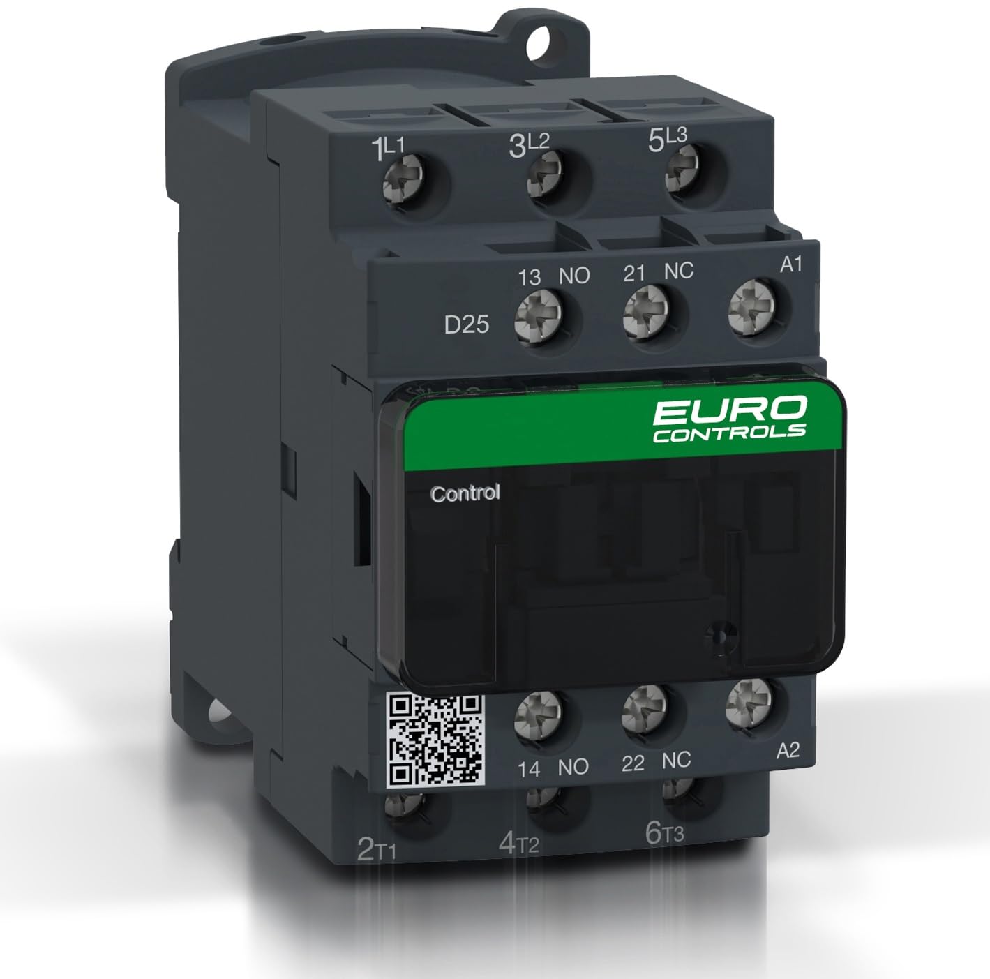 EuroControls Euro Power Contactor D Series 220 Volts AC 3 Pole 3NO + Built in Aux 1no+1nc Silver Alloy Tip & Copper Contacts Heavy Duty (25a 3pole D25)-image-9