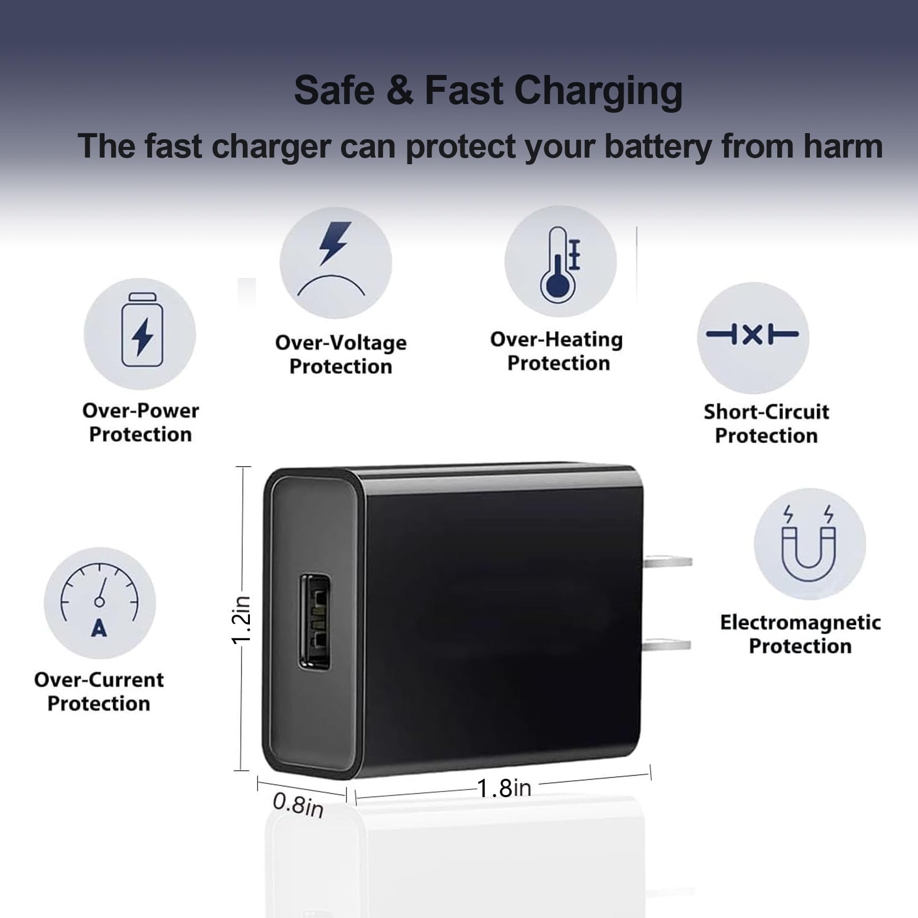 Cargador de pared USB-C y cable para cargador inteligente Oticon/cargador de escritorio Intent | 1.5 m de nailon trenzado duradero para audífonos recargables