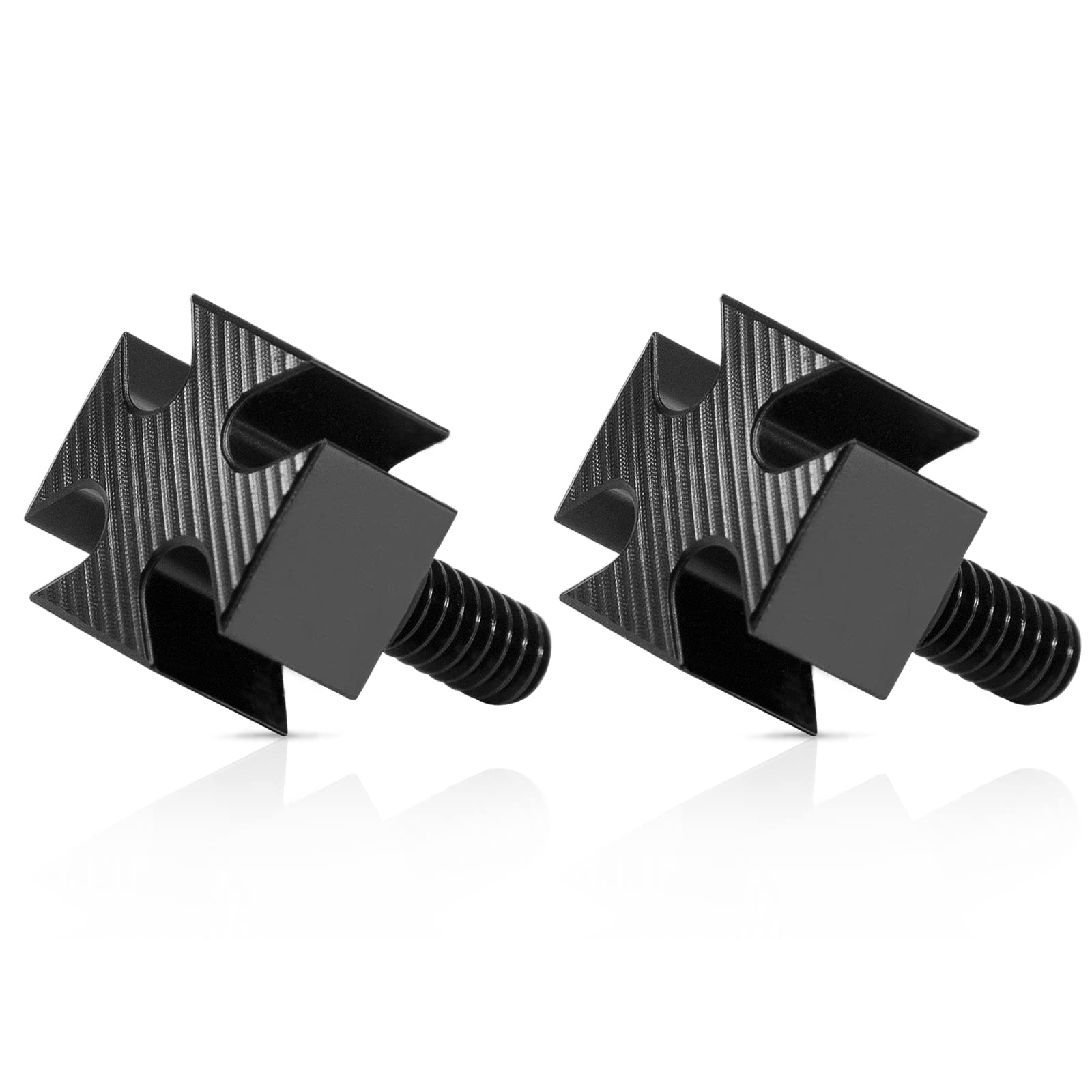 2PCS Black Stainless Steel Rear Seat Bolt Screw Mount Iron Cross Grade 1/4"-20 Thread Compatible with Harley Davidson Touring Street Glide Softail Dyna Sportster Fatboy CVO Fatbob 1996-2023