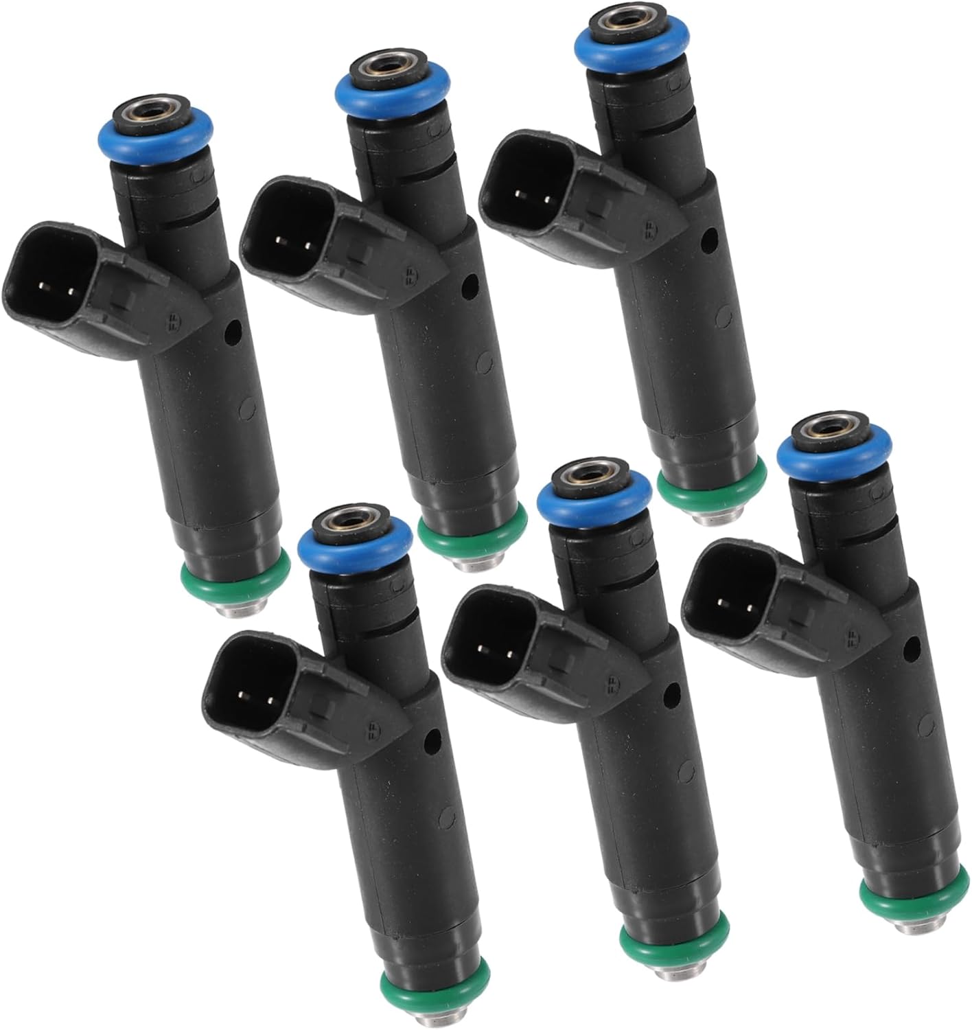 Car Fuel Injector Nozzle Replacement Fit for Ford for Mustang 3.8L 3.9L V6 2002-2004 - Pack of 6 Black Auto Replacement Parts