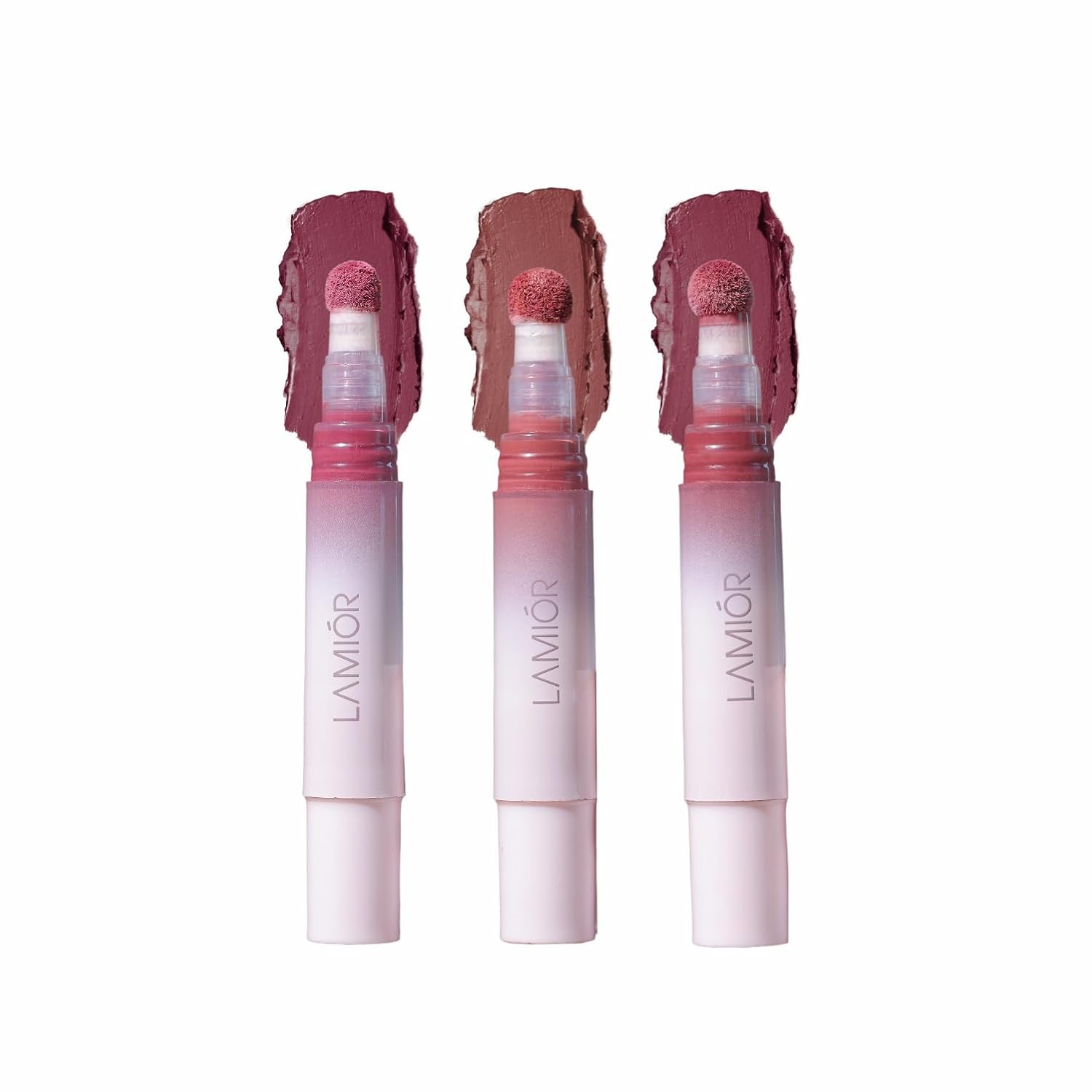 LAMIOR Blurry Fudgy Lip Tint – Combo of 3, Shade – Triple Treat | Ultra Velvety Matte | Transfer Proof & Hydrating Formula | Long-Lasting Lip Tint with Cushion Applicator | Vegan & Cruelty-Free LAMIOR Blurry Fudgy Lip Tint – Combo of 3, Shade – Triple Treat | Ultra Velvety Matte | Transfer Proof & Hydrating Formula | Long-Lasting Lip Tint with Cushion Applicator | Vegan & Cruelty-Free