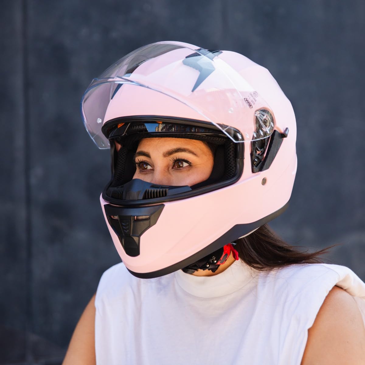 VINZ Kennet Integralhelm mit Sonnenblende | Motorrad Helm Vollvisierhelm Mopedhelm | Motorradhelm Full-Face Helme | in GR. XS-XL