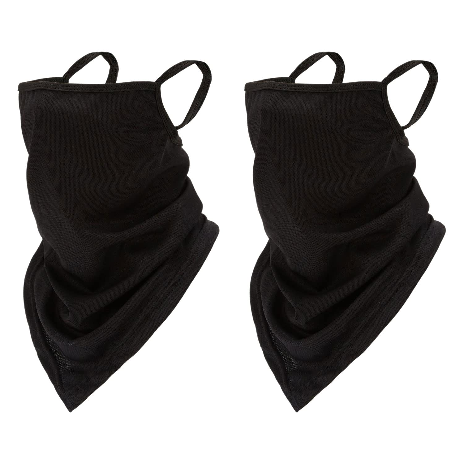 2 Pcs Scarf Mask with Ear Loops Unisex Balaclava Face Mask Wind Motorcycle Mask Breathable Anti Dust Windproof Neck Gaiter Head Face Mask for Motorcycle Cycle Ski Outdoor Activities