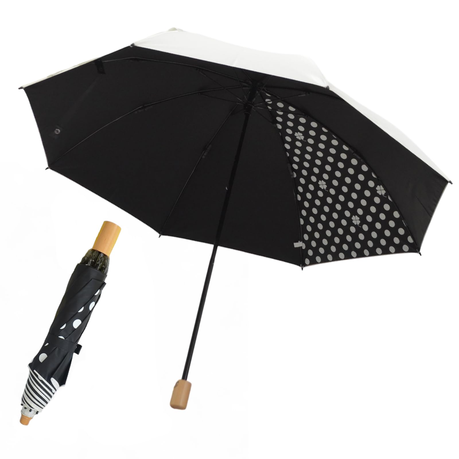 Amazon | 折りたたみ傘 畳まなくていい 晴雨兼用 日傘 UVカット100% 長