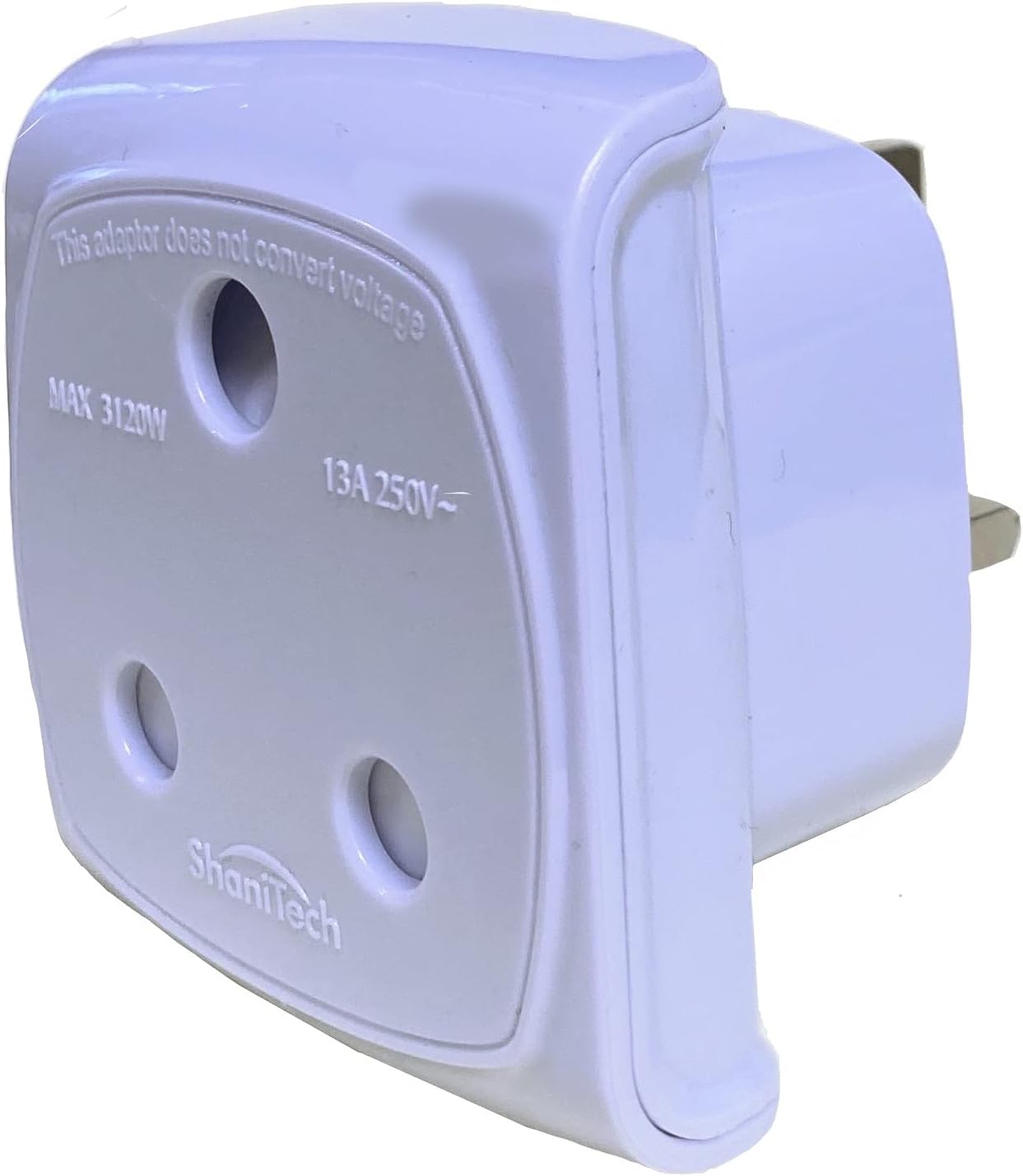 ShaniTech South African Visitor to UK Earthed 3 Pin Compact Adaptor Africa
