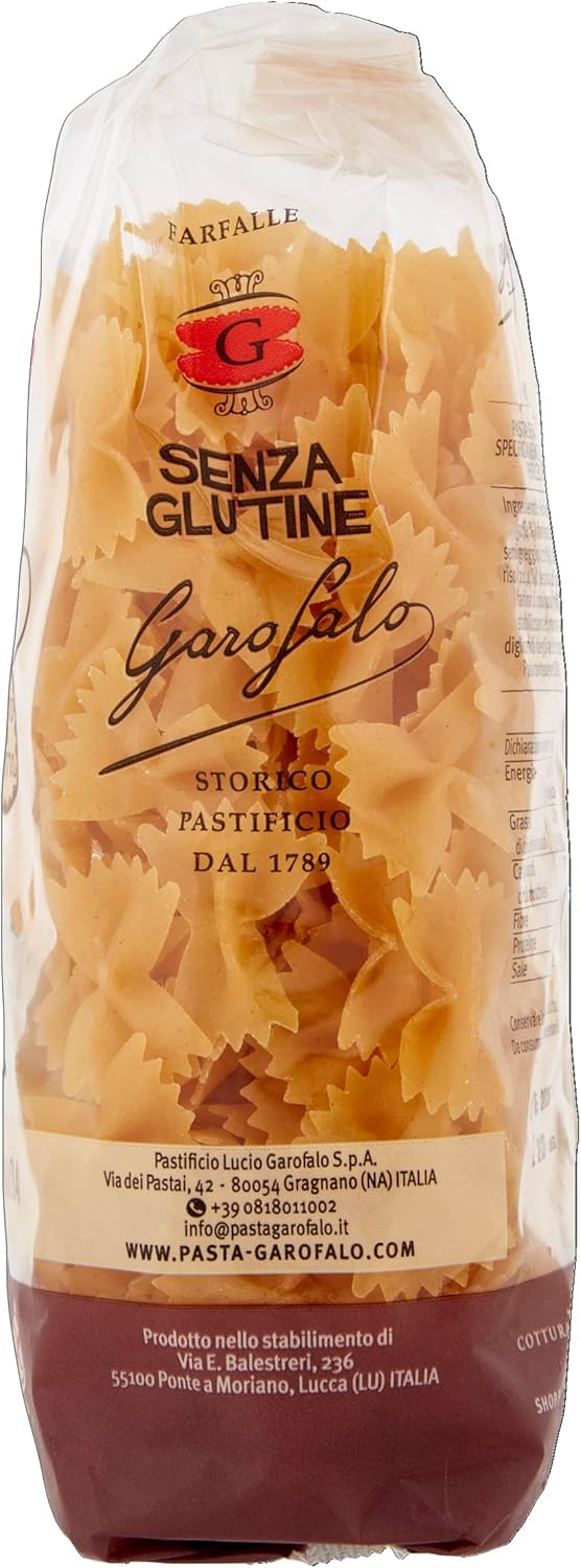 Italian Gourmet Farfalle Pasta italiana glutenfrei 24 x 400g Mais Quinoa | Senza glutine, aus Vollkornreis; formato farfalla per insalate fredde, hält, Gesamtnettogewicht 9,6 kg + Kostenlos Polpa 400g