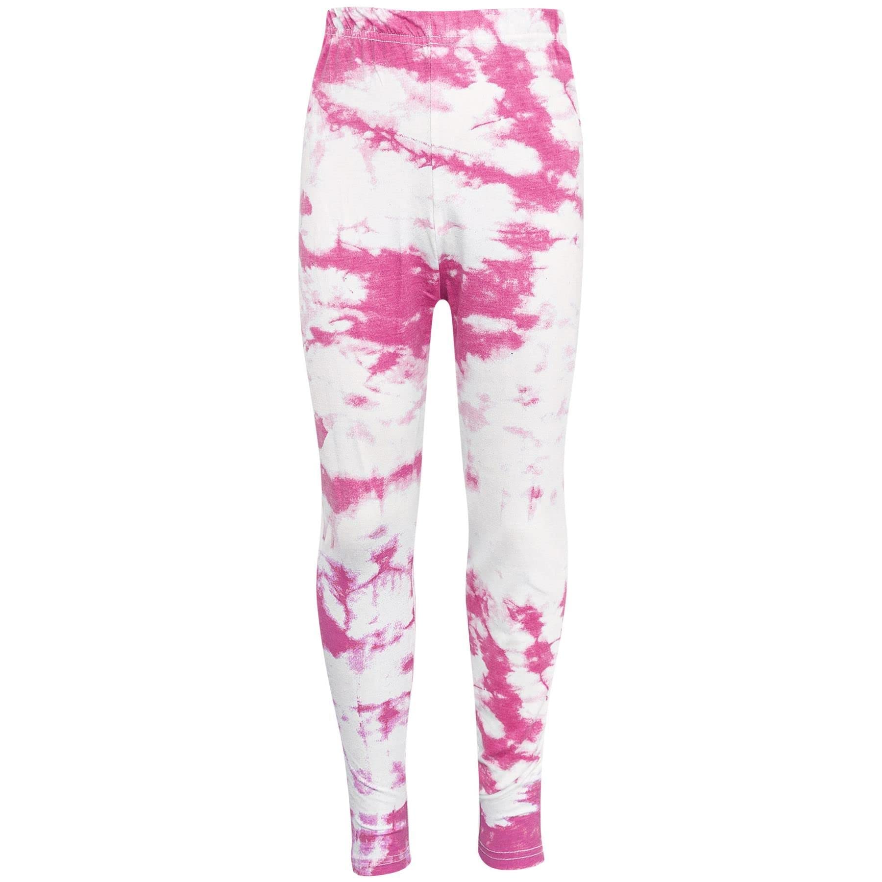 A2Z 4 Kids Girls Tie Dye Leggings Fashion Trendy - Tie Dye 250 Legging Pink 7-8
