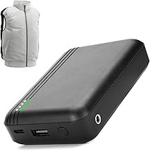 Air Conditioned Work Clothes Battery, 10,000 mAh, Large Capacity, Mobile Battery for Air Conditioned Work Clothes, DC/USB Output, 4 Levels of Wind Power Adjustment, LED Level Display, Air Conditioning