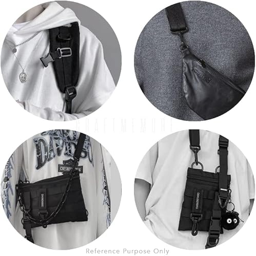 Miniatura 6 de CRAFTMEMORE 6 piezas de gancho de plástico giratorio para puerta de empuje, cierre de mosquetón para monedero, accesorios JINH (1 12 pulgadas)