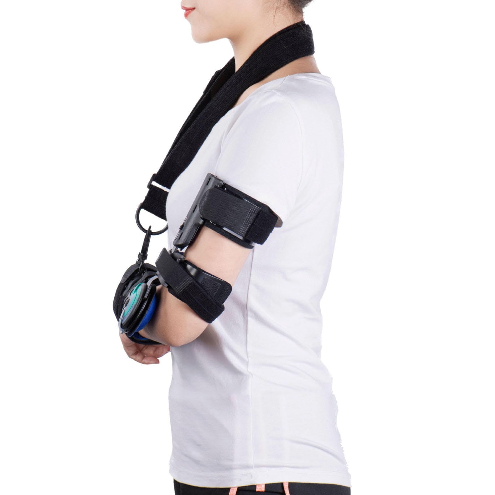 PopieL Codera Ajustable Unisex, Codera con Bisagras Para Codo Izquierdo/derecho, Cabestrillo de Fijación de Fractura de Brazo, Codera Postoperatoria Para Fijación Después de La Eliminación de Yeso