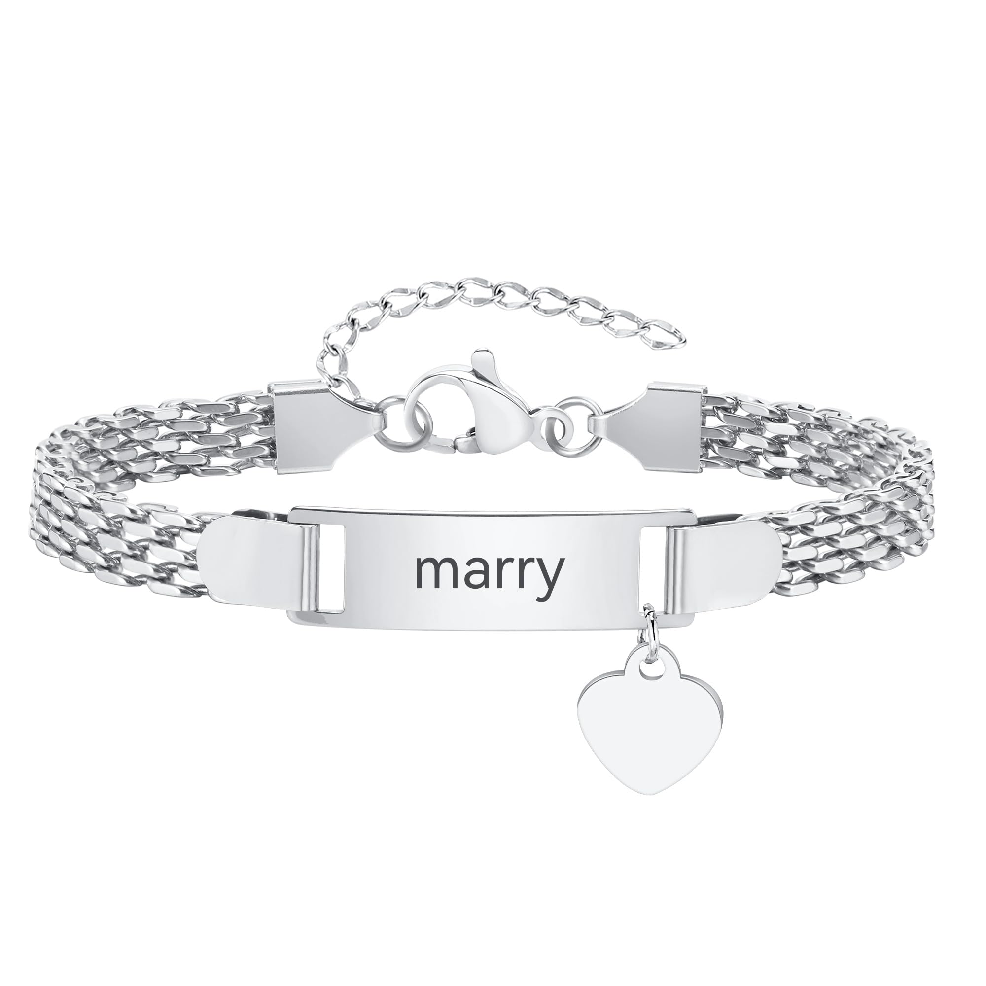 Baby Armband mit Namen Taufarmband Mädchen Junge - Armband mit Telefonnummer Kinder Personalisierte Namensarmband mit Gravur Personalisiert Armbänder für Geburt Taufe Geschenke (Stahlfarbe)