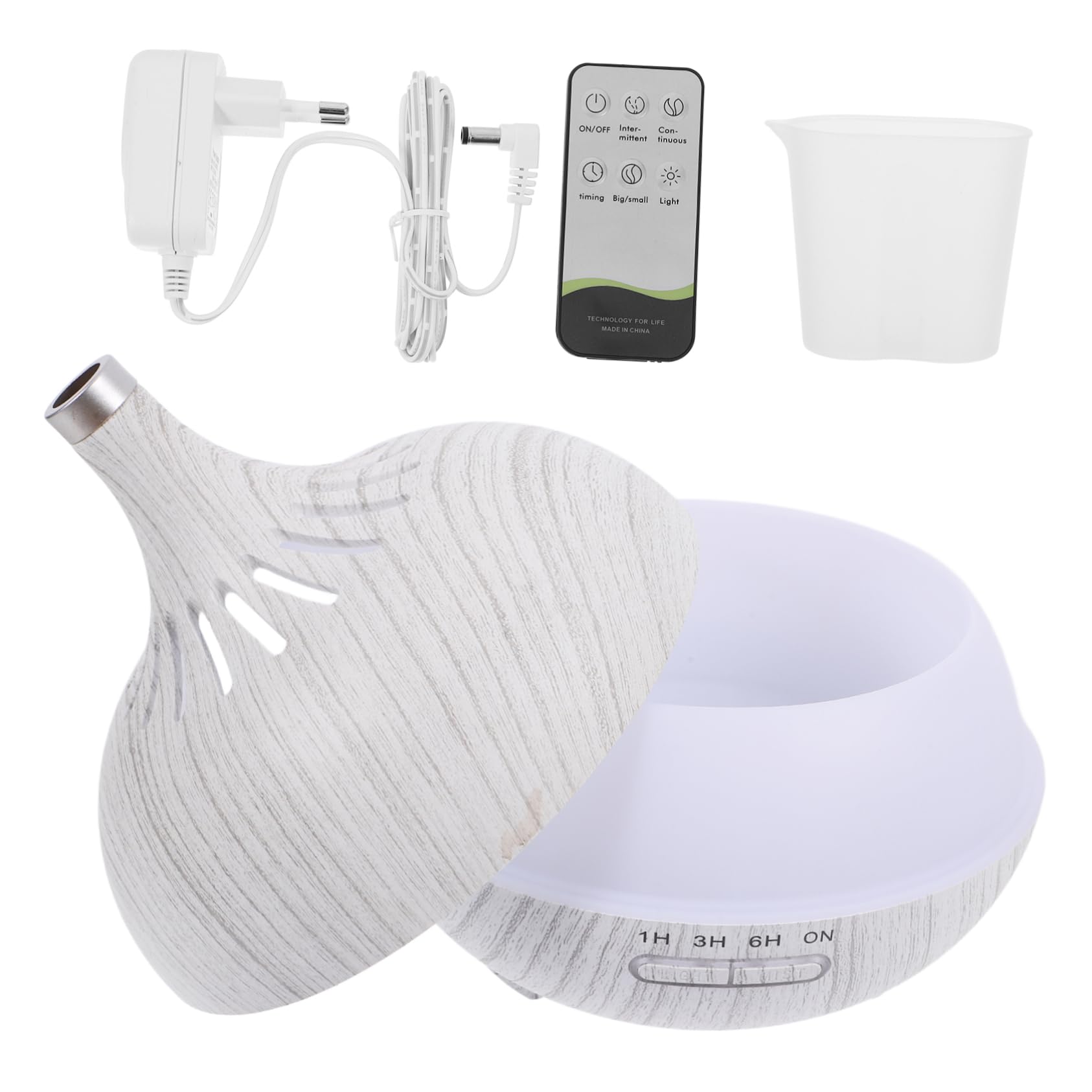 Humidificador de Aroma de Vapor Frío 400ml Diseño de Madera