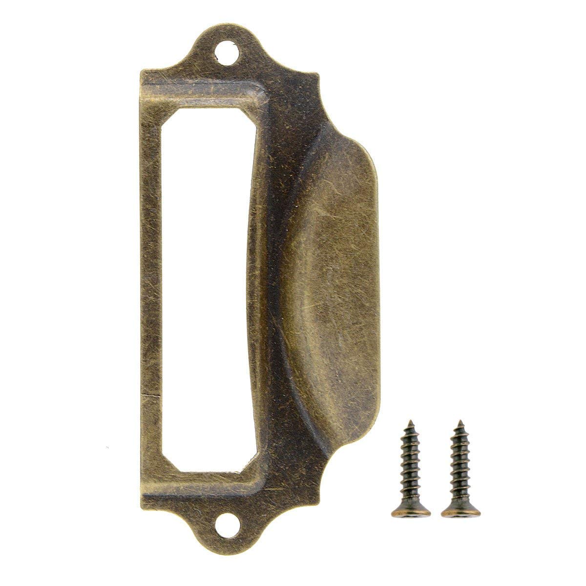 Lot de 20 poignées de tiroir antiques avec vis