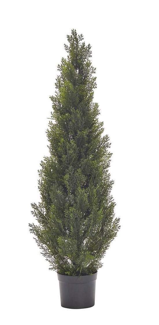 Siepe artificiale 243 rametti di cedro verde su rotolo Lux (Set di 8