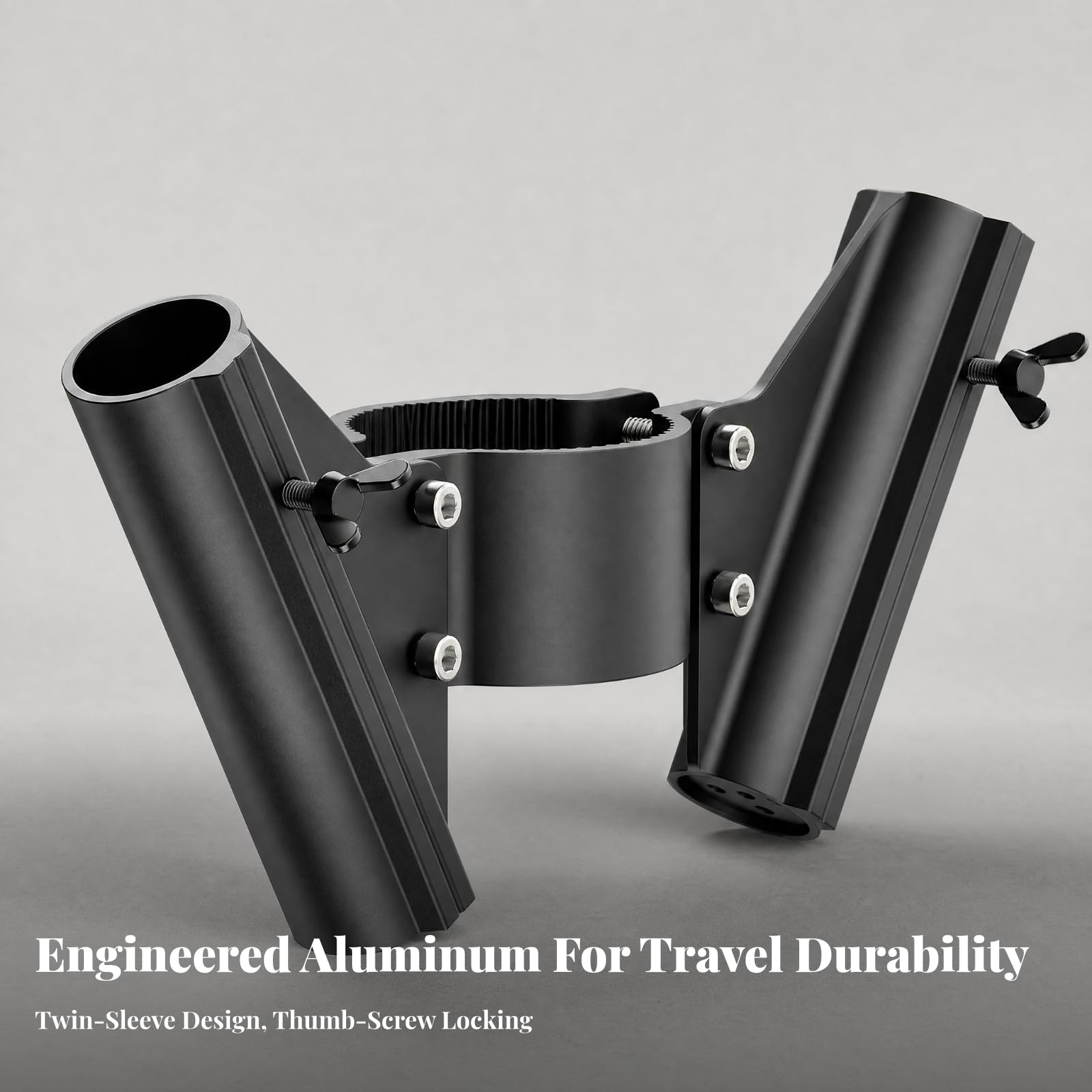 Support Drapeau Collier Serrage Cylindrique Robuste Résistant Contre Intempéries pr Camping, Rassemblements Extérieurs, Tailgating