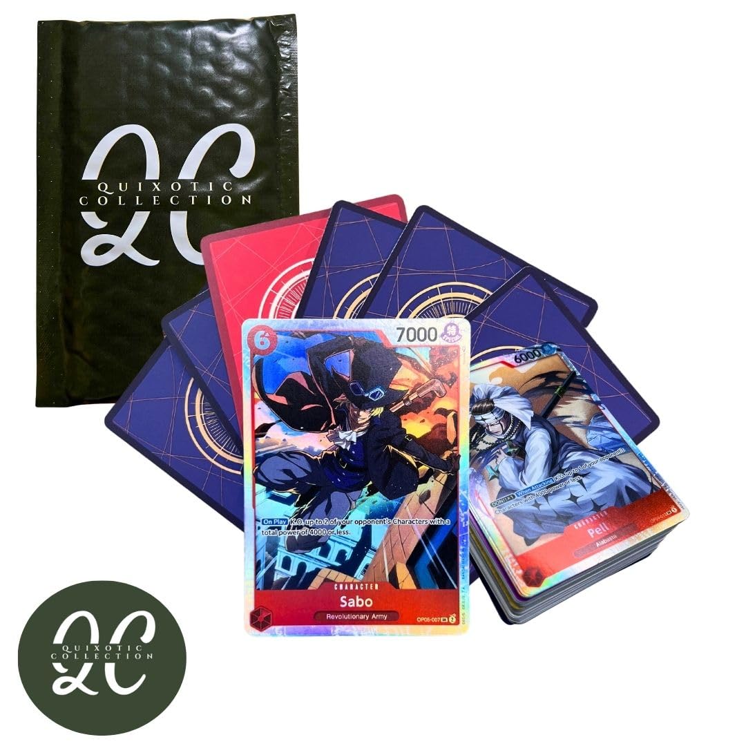 Quixotic Collection One Piece TCG Bundle | 50 Card Lot | Guaranteed 2 SR, 8 R, 2 L! (ENG)
