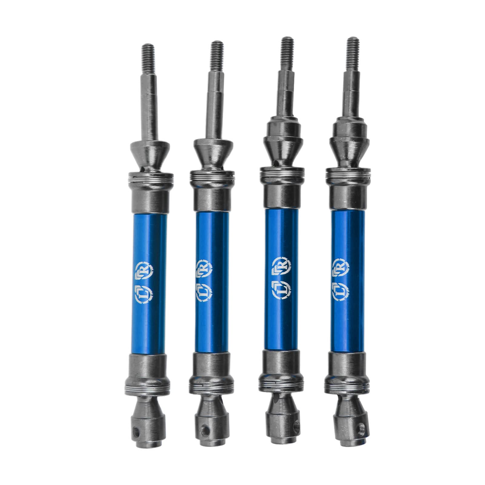 Pwshymi RC Przedni Tylny wał Napędowy Ulepszenie Metalowa oś CVD do Samochodów SLASH 1/10 Stal Premium i Stop Aluminium (Niebieski)