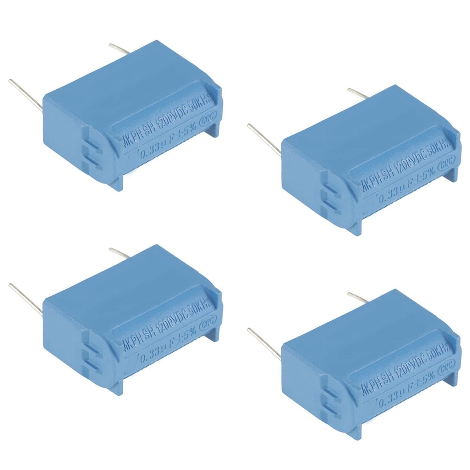 Oumefar Condensador radial de cerámica de aluminio de alto voltaje de 0,33 uF, 10 unidades, 630 AV 1200 V CC para circuito de pulsos