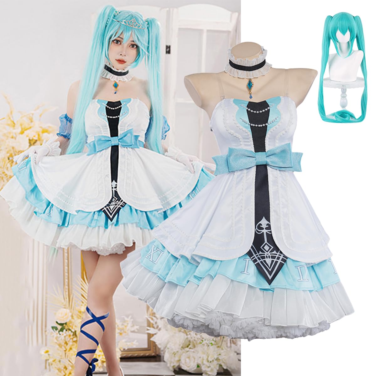 Amazon.co.jp: [YAYANA]初音ミク風コスプレMIKU コスプレ衣装
