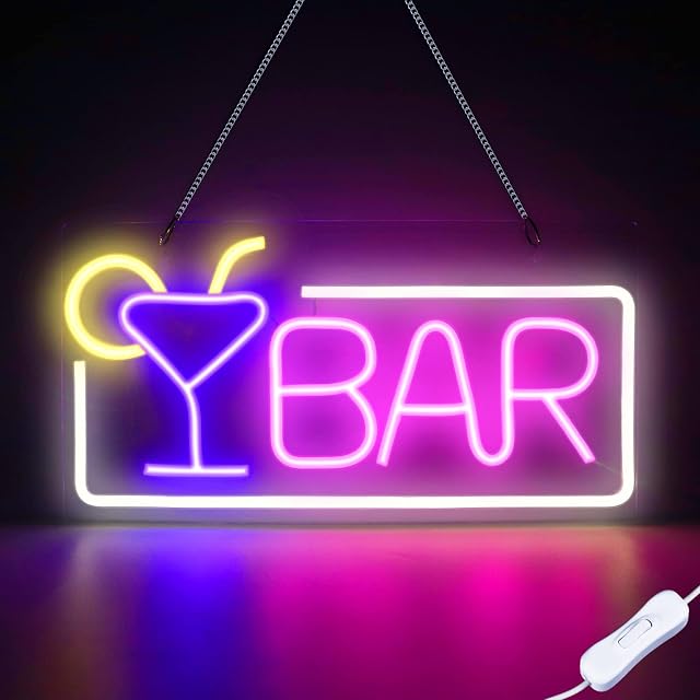 XIYUNTE Neon Sign (Pink BAR)