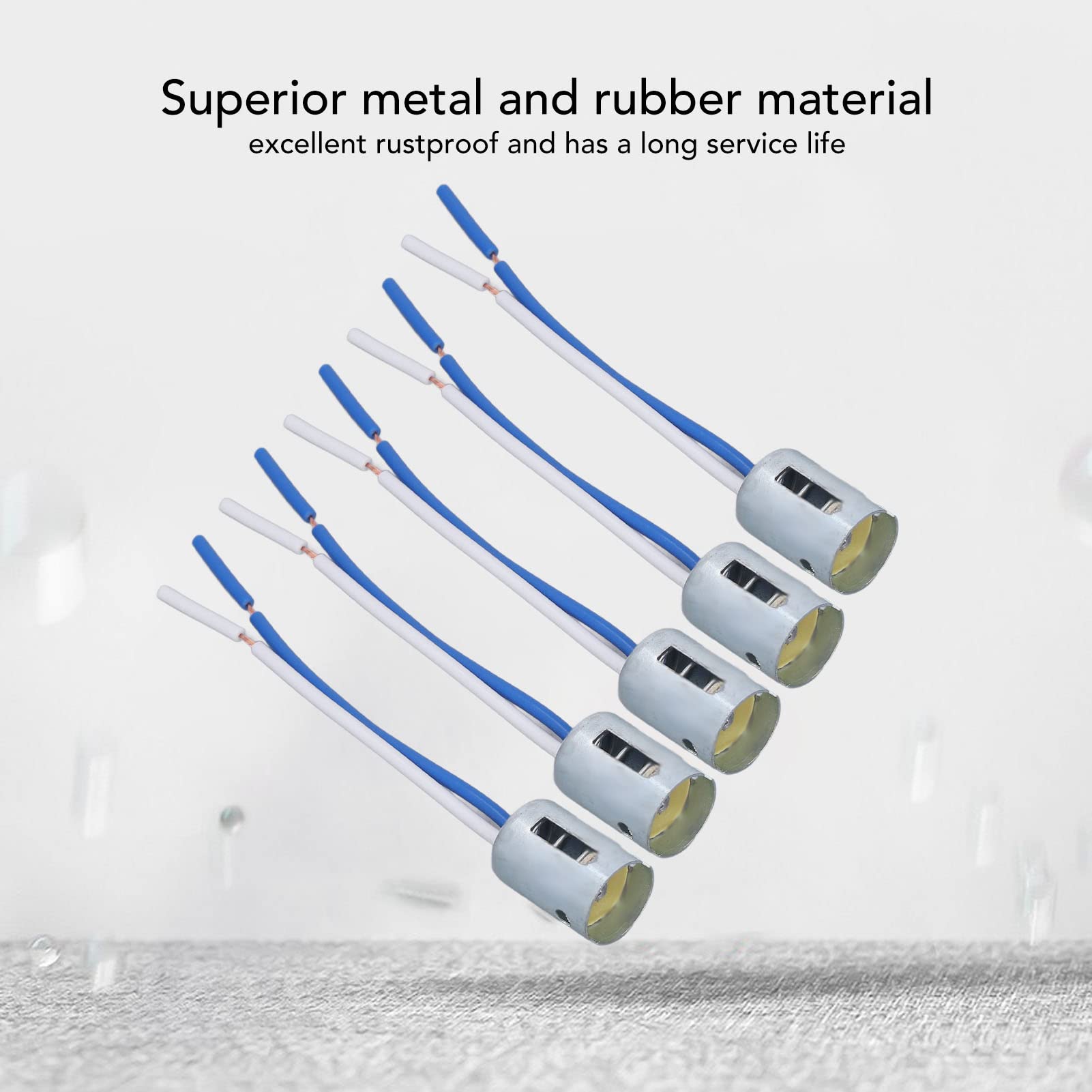 10 Portalampade 1156 Per LED – Con Cablaggio Da 86 Mm, Attacco Per Indicatori Di Direzione, DC 12V, Antiruggine - 2