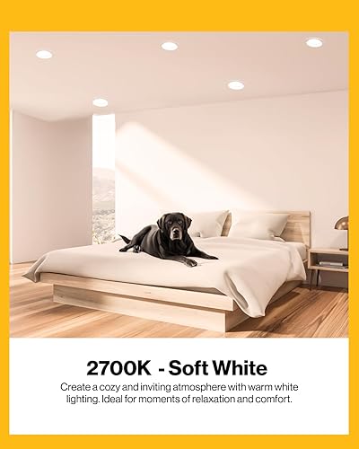 Miniatura 8 de Sunco Lighting Paquete de 12 bombillas LED BR30 de 1600 lúmenes, luces de inundación para interiores equivalentes a 16 W 100 W 3000 K blanco cálido,