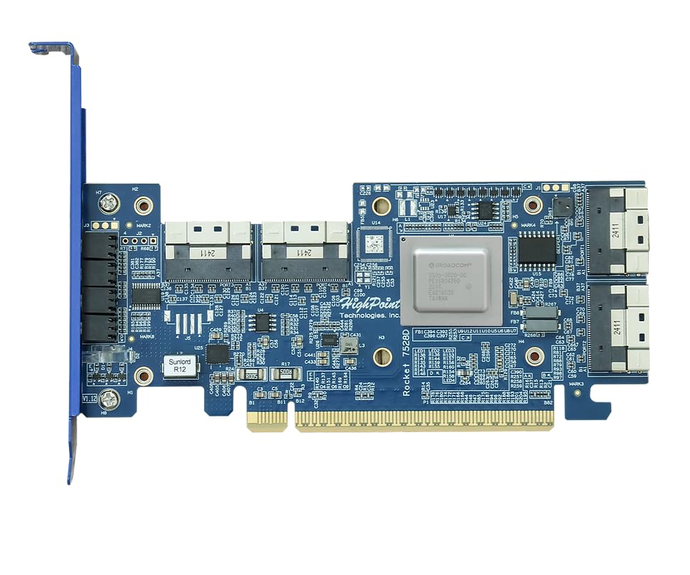 HighPoint Technologies Rocket 1528D PCIe Gen4 x16 to 4-SlimSAS x8 NVMe Switch Adapter