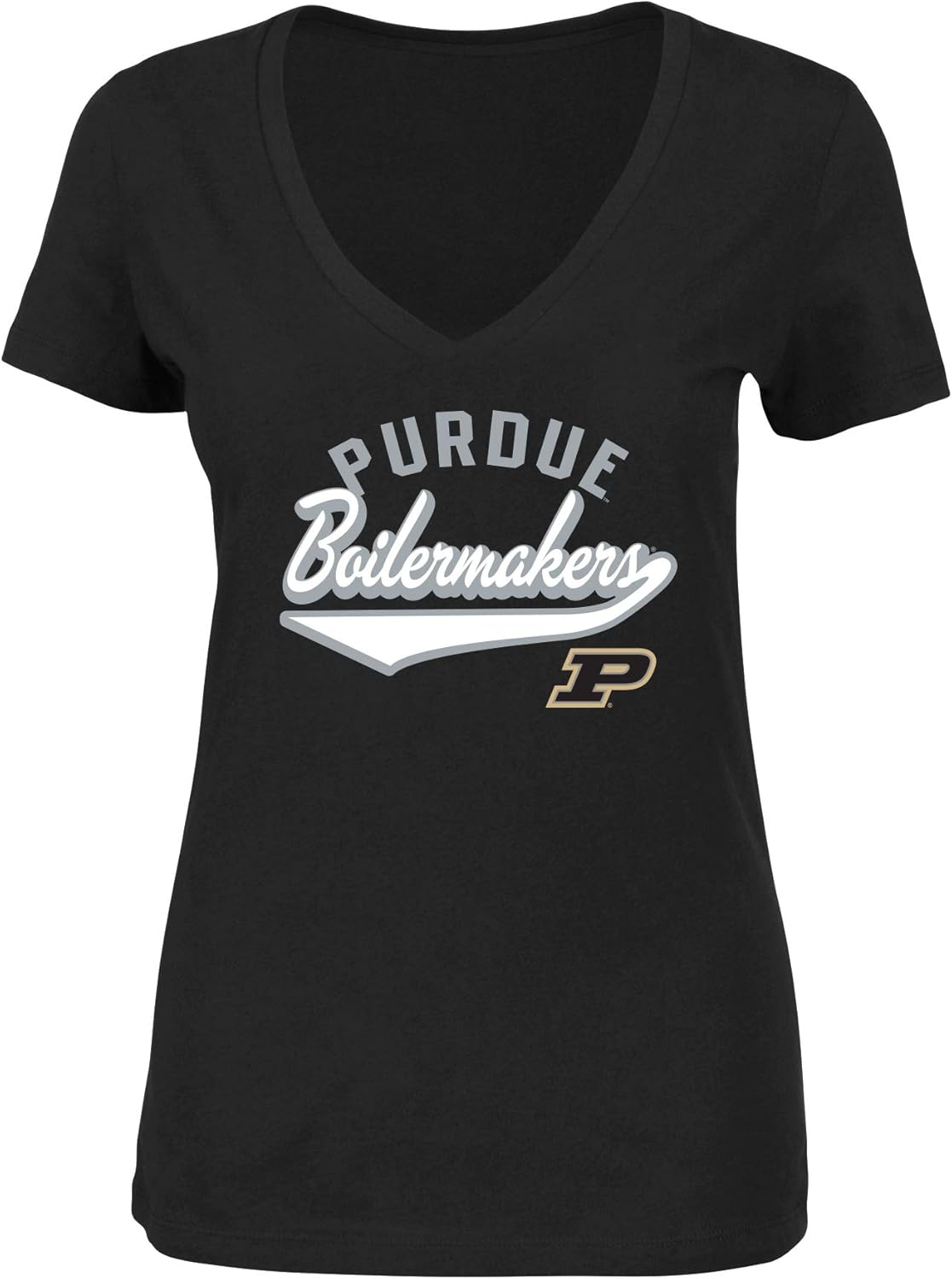 NCAA Women's Plus Size Vee-Neck Short Sleeve Cotton Tee Shirt