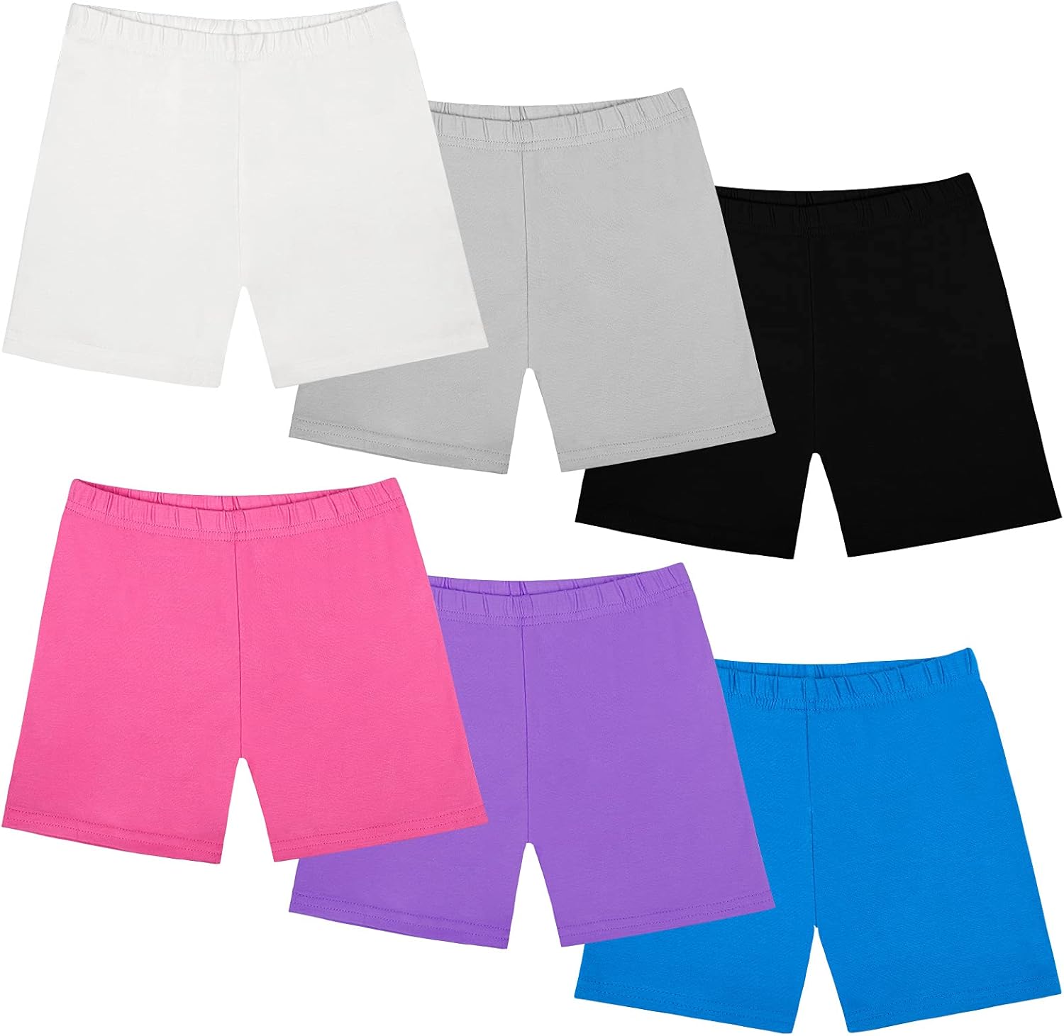 Ruisita 6 Pack Girls Dance Shorts Bike Shorts Playground Shorts Breathable and Safety: Clothing, Shoes & Jewelry