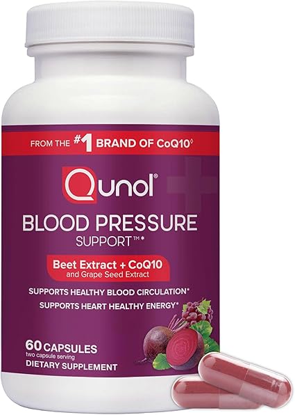 Qunol Blood Pressure Support, 3 in 1 Beets + CoQ10