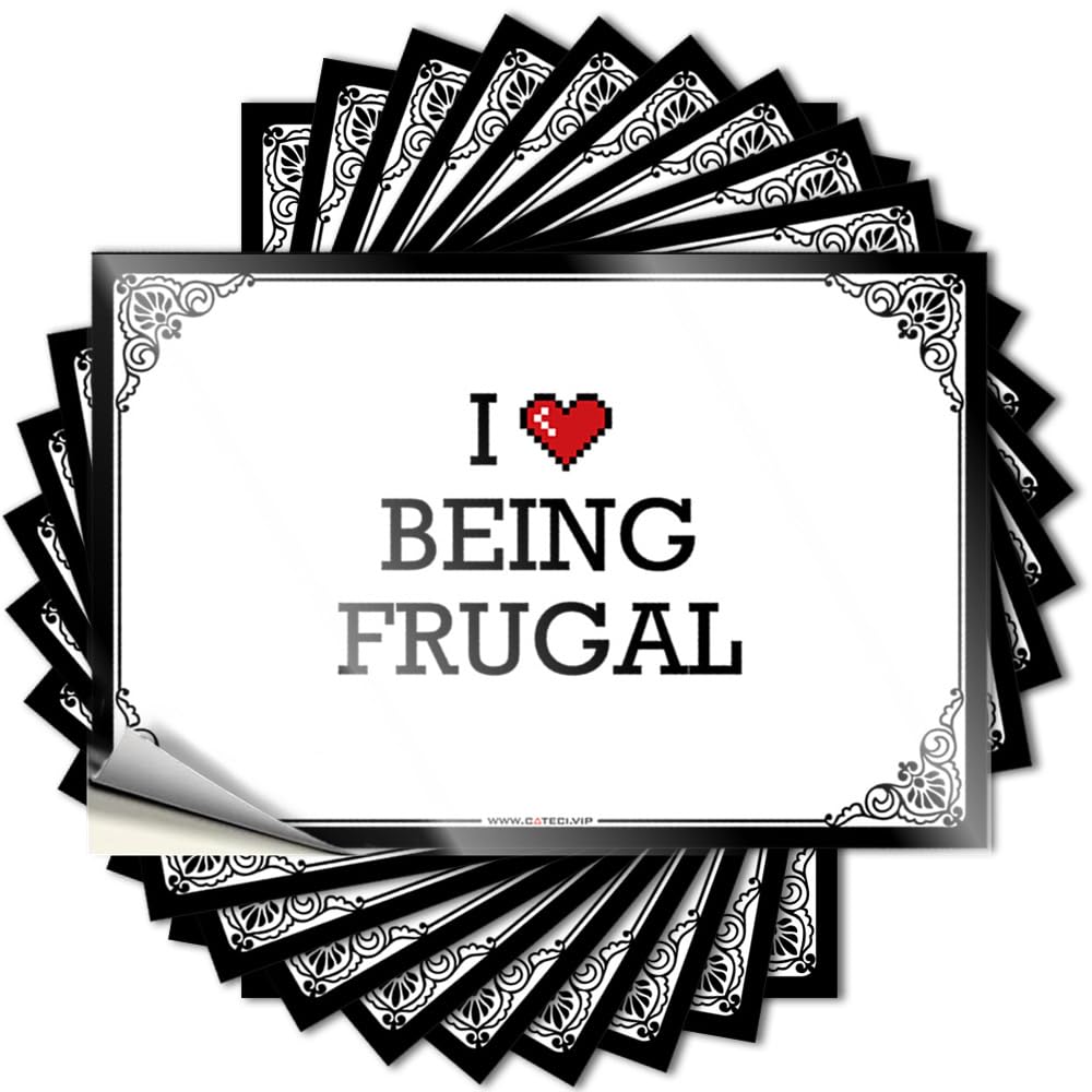 Spring Decal Durable Bumper | I Love Being Frugal Coastal Self Adhesive Sticker for Paw DIY(6X9CM)
