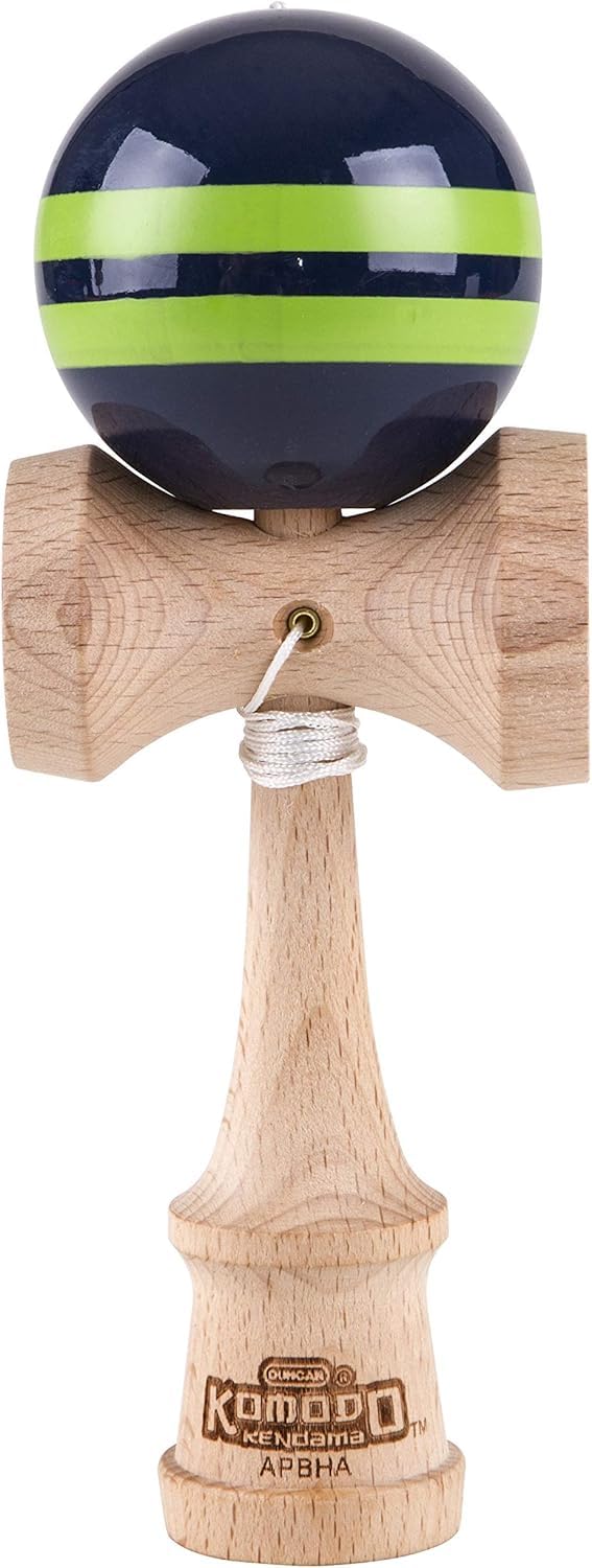 Duncan Toys Komodo Kendama, Yellow w/Maroon Stripes