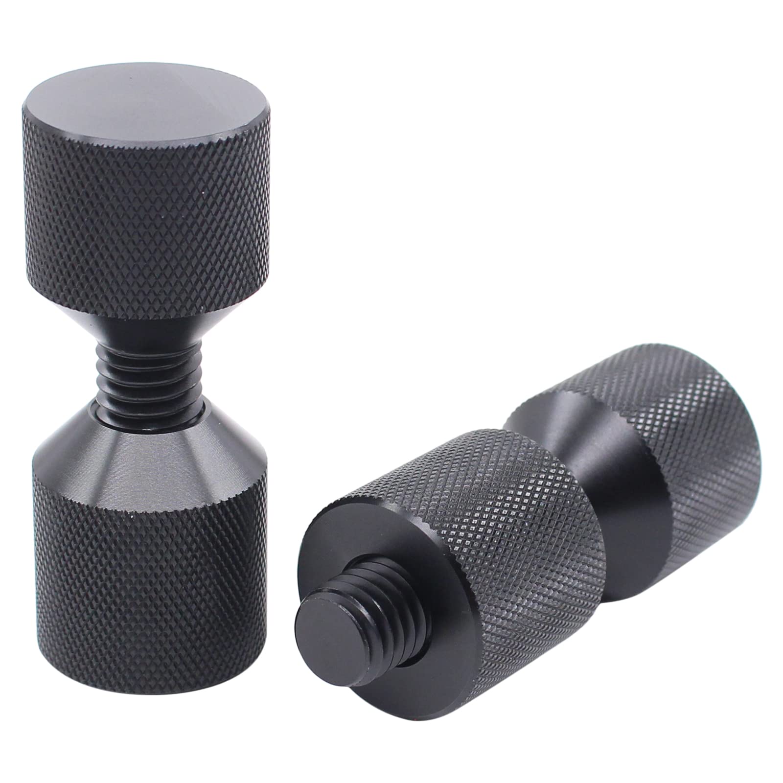Tuyau d'alignement de goupille d'alignement de bride à 2 trous de 3,8 cm | Lot de 2 brides anodisées noires pour 1/2''-14'' 68 kg
