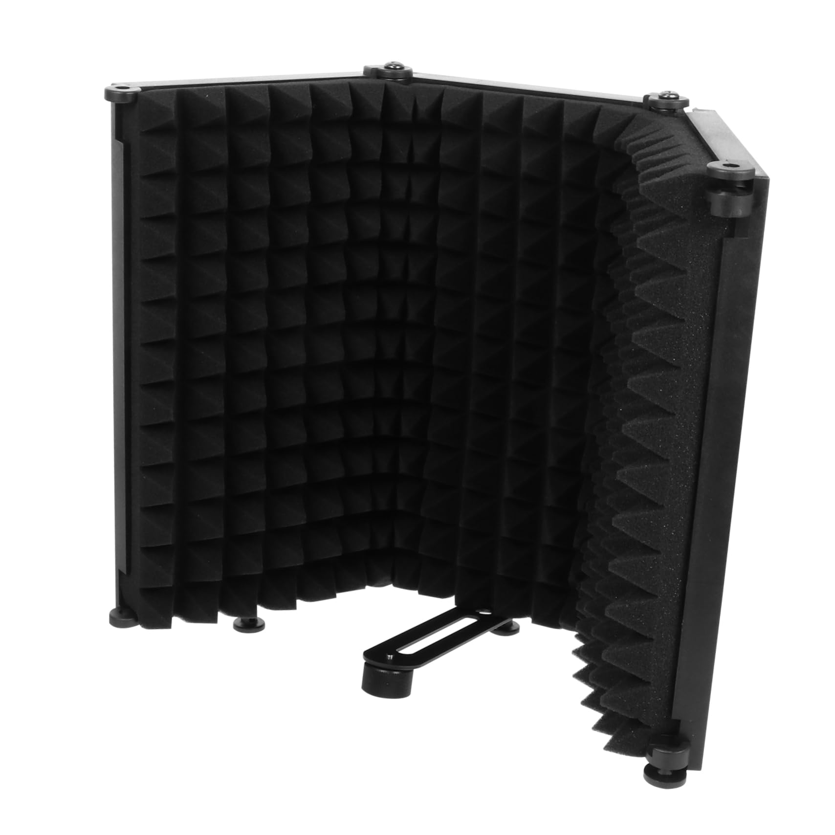 Mikrofon Isolation Shield Faltbarer Windschutz Und Schallabsorber Für Recording Podcasting Home Studio Hochdichter Akustikschaum Reduzierung Von Echos Und Atemgeräuschen Schwarz
