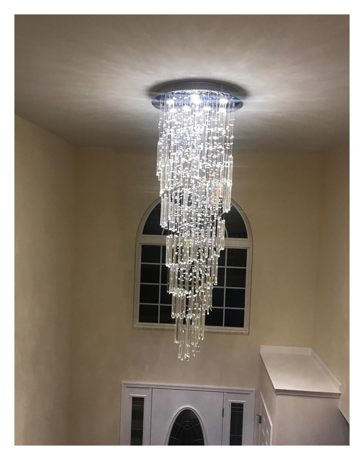 Pendant Lights Modern K9 Crystal Chandelier Lighting Flush Mount LED Light Fixture Compatible with Dining Room Bathroom Bedroom