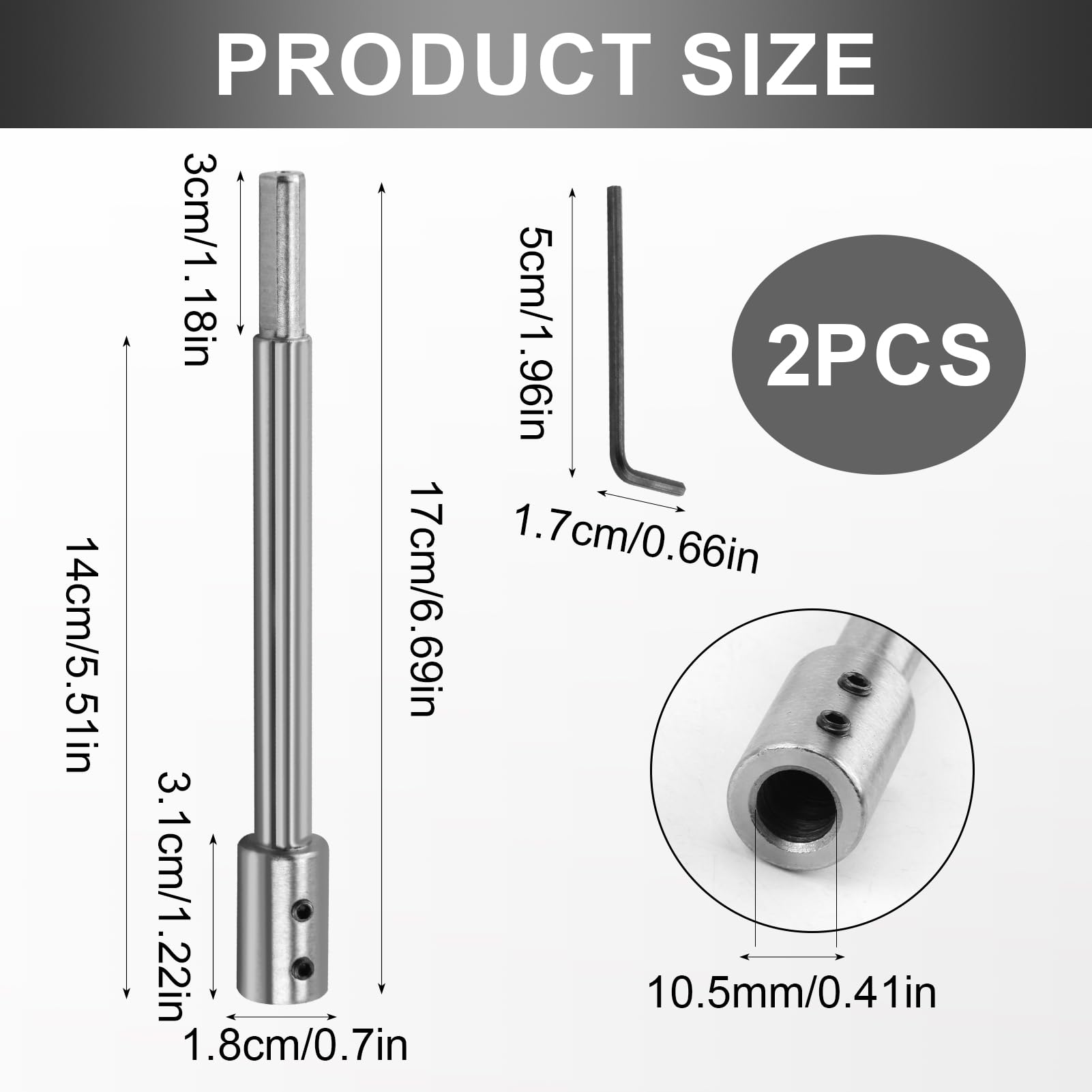 Prolunga Extra Lunga da 170 mm per Trapani Forstner con Codolo da 3/8", Accessorio Indispensabile per Fresature Profonde e Precise in Legno e Altri Materiali