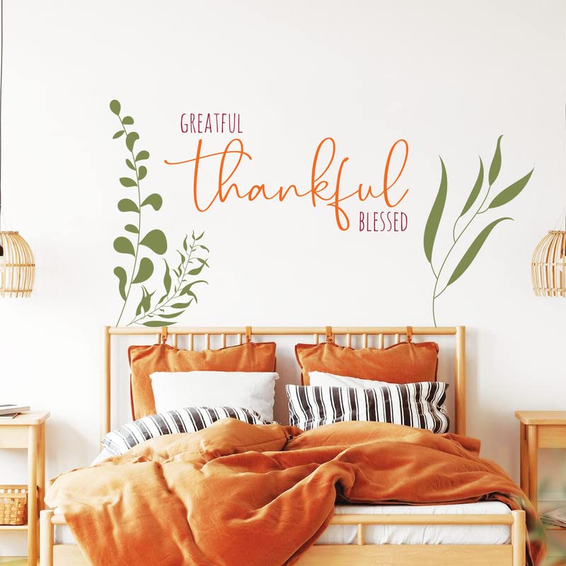 Image of Kotart - Nature Inspired Leaf and Quotes Printed Wall Decals - PVC Vinyl HD Wall Stickers for Living Room Bedroom Balcony and Garden Decor