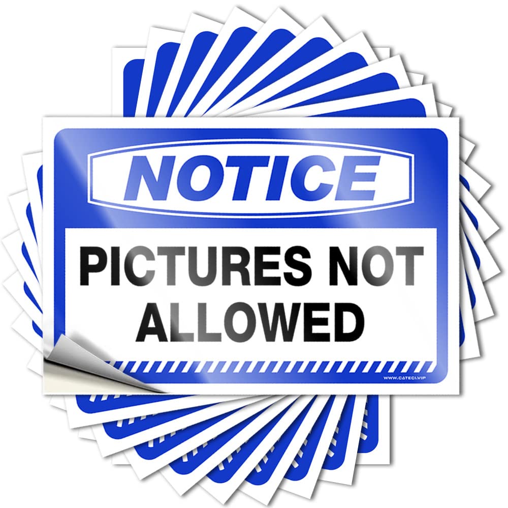 Decal Mancave Stuff for Men Durable Vinyl - Notice Pictures Not Allowed Decor for Car Use(6X9CM)