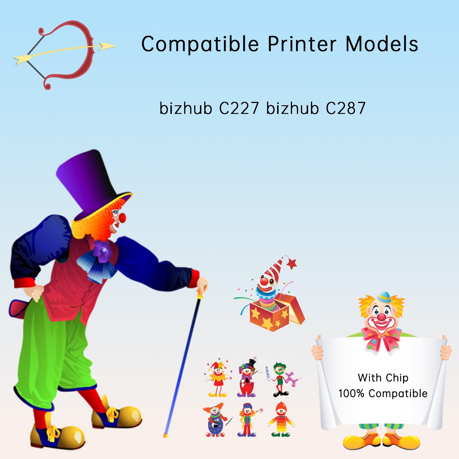 Tonzxce DV214K Developer Unit Compatible with Konica Minolta bizhub C227 bizhub C287 Printers, Enhanced Durability, Ideal for High-Volume Printing (4 Pack Black)