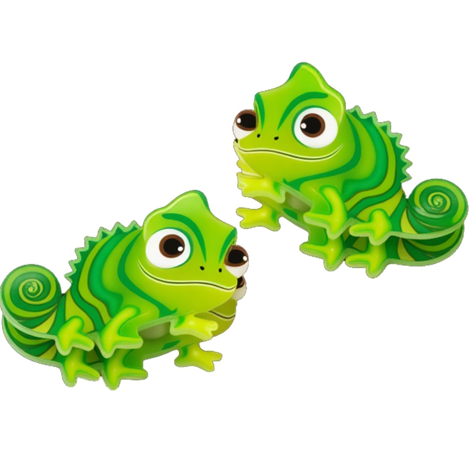 2 Pack Green Lizard Hair Claw Clips, Princess Hair Accessories for Girls Green Lizard Dinosaur ＆ 2 PCS