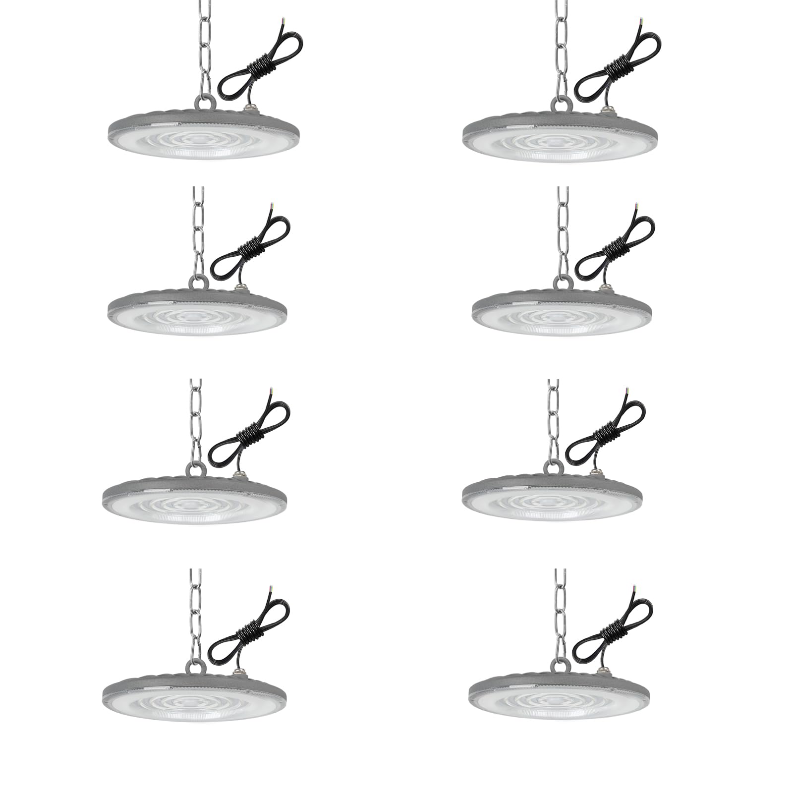 toobettp 8Pack 100W UFO LED High Bay Light, High Brightness 10,000LM 6500K IP65 Waterproof Industrial Workshop Lamp, Garage Lighting for Factories, Warehouse, Patios