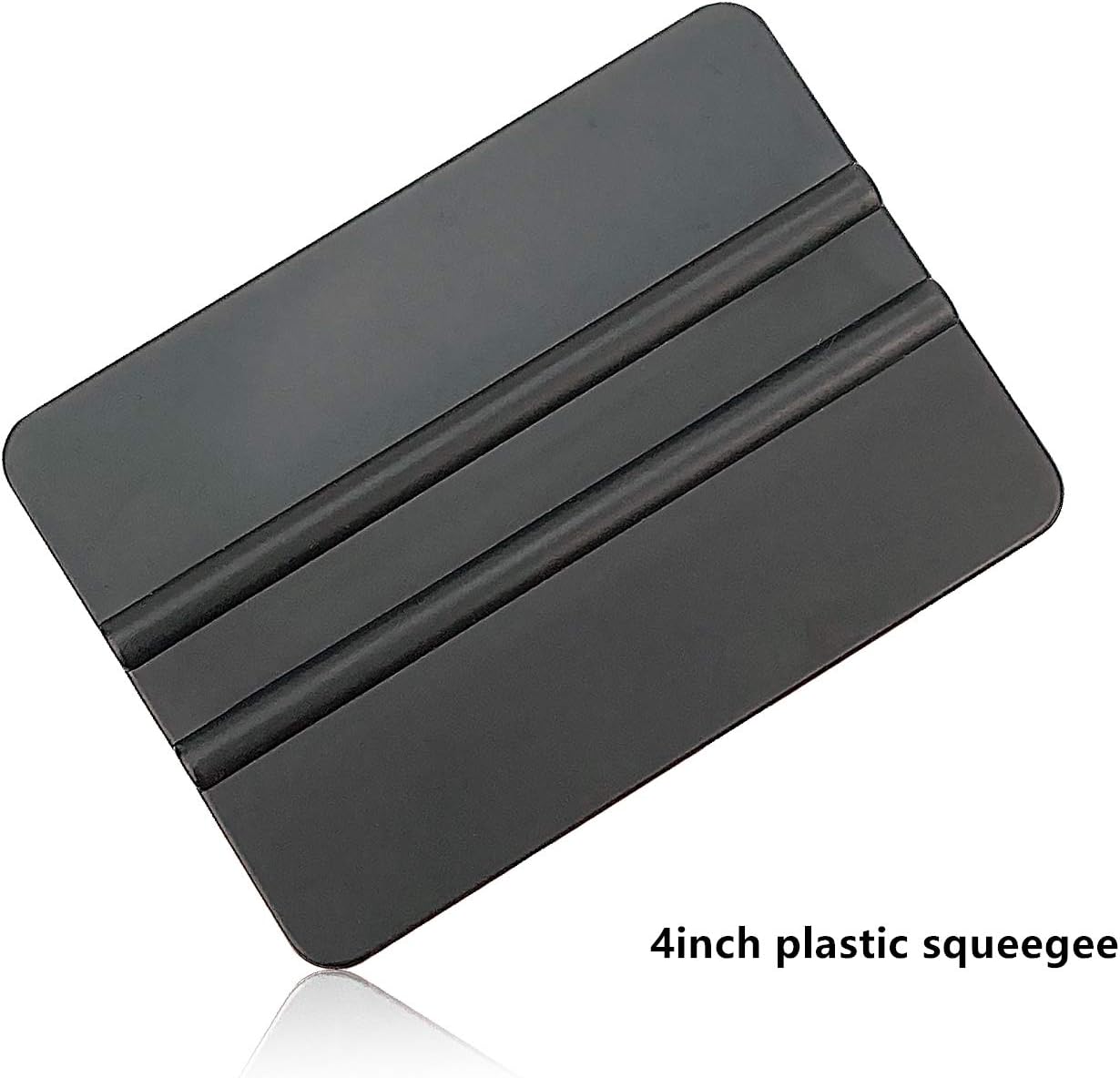 2Pack Black Vinyl Squeegee 4Inch Plastic Smoothing Scraper Window Tint Film Squeegee Wallpaper Squeegee, Vinyl Tool for Car Tinting Stickers PPF Installation