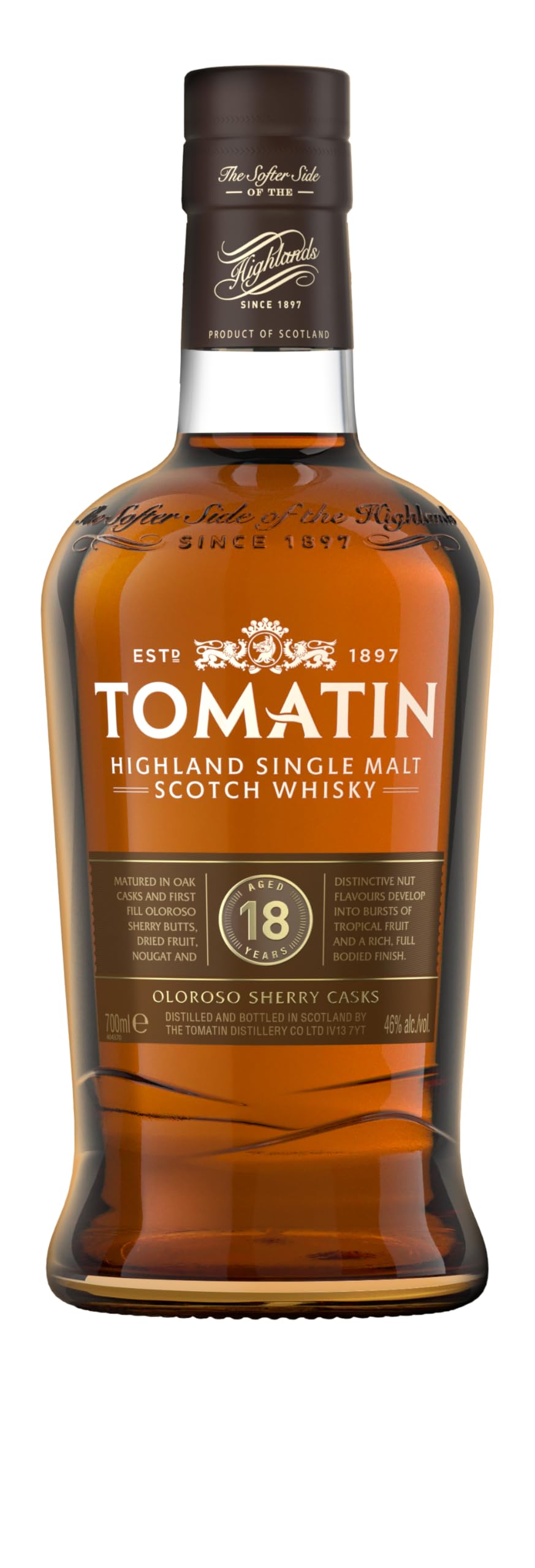 Tomatin 18 Years Old Oloroso Sherry Casks 46% Vol. 0,7l in Giftbox