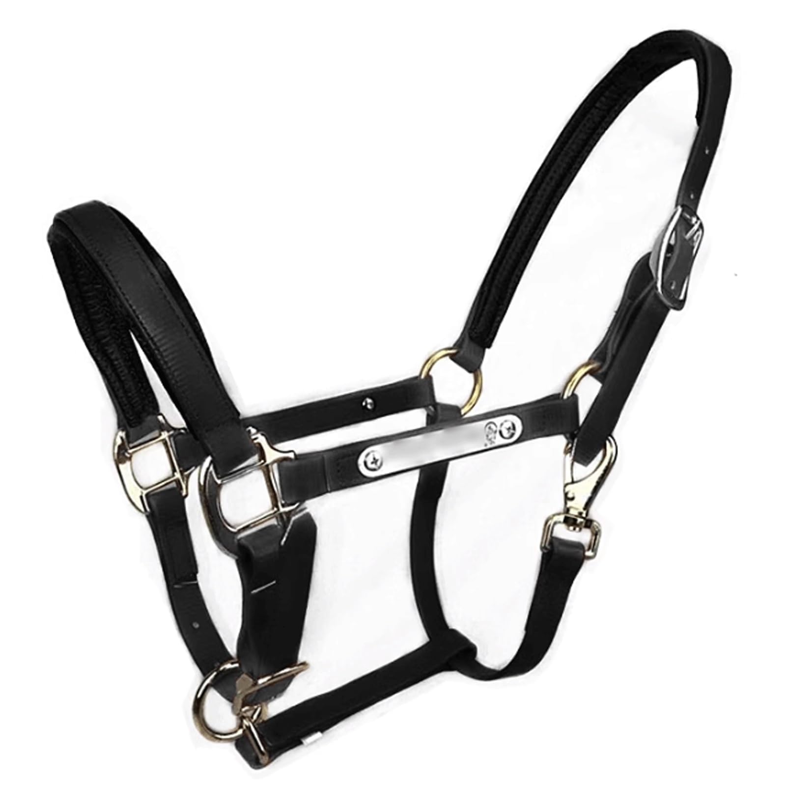 Briglia per Cavallo, Briglia per Cavallo Comfort in Pelle di Ibisco Briglia Equestre Misura Regolabile (Color : Schwarz, Size : M)