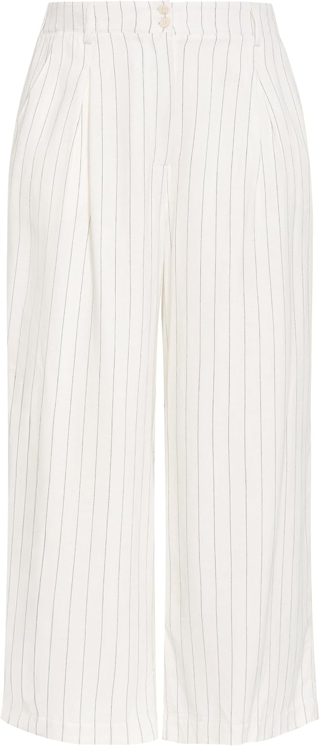 City Chic Plus Size Pants - Eva Stripe Wide Leg