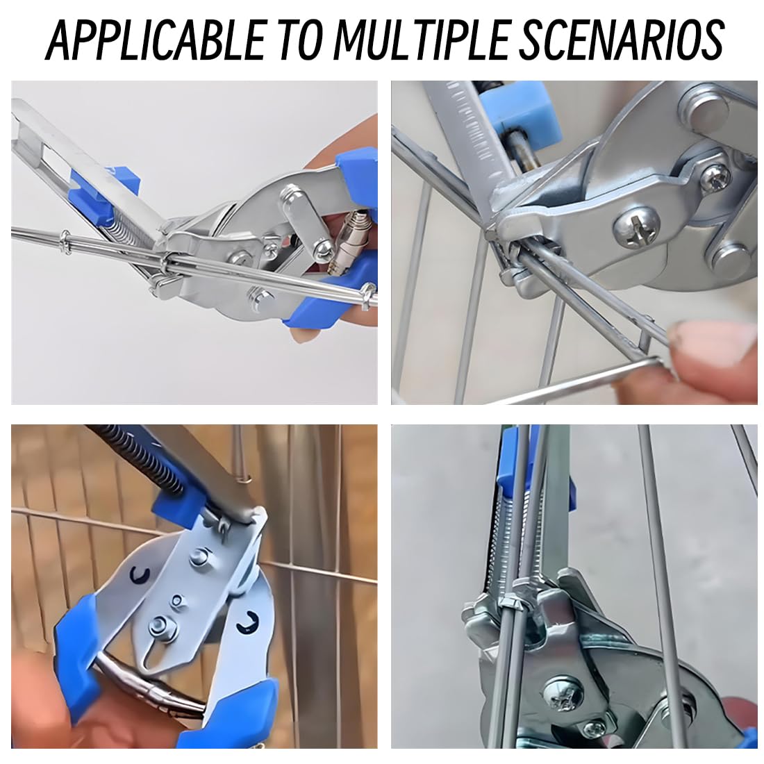 Kit de alicates de anillo de cerdo tipo M, herramienta de abrazadera de jaula de alimentación automática resistente con 1200 clips en M galvanizados para tapicería, valla e instalación comercial de
