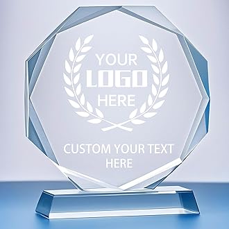 Personalized Crystal Trophy Award - Plaques Personalized Engraved - Coworker Gift, Employee Appreciation Gift, Anniversary Farewell Retirement Gift - Custom Employee Recognition Awards and Trophies