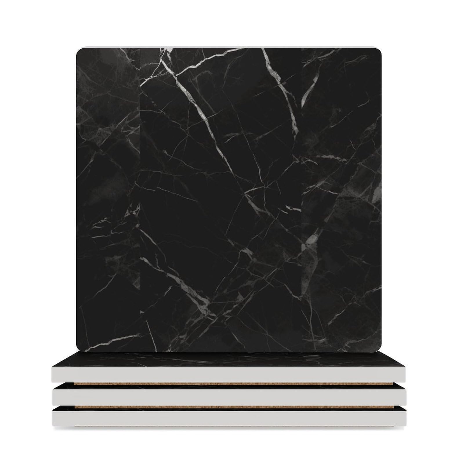 Dessous de verre en marbre noir : l'accessoire de luxe pour table basse