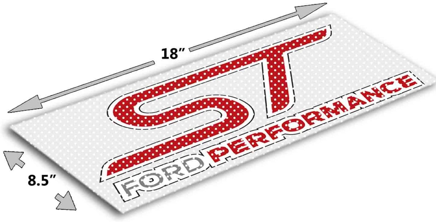 iPick Image for Focus ST Perforated Unobstructed View 18" Vinyl Window Film Adhesive Decal - Official Licensed